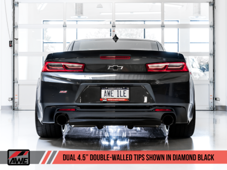 AWE Tuning 16-19 Chevrolet Camaro SS Axle-back Exhaust - Touring Edition (Diamond Black Tips) Online Sale