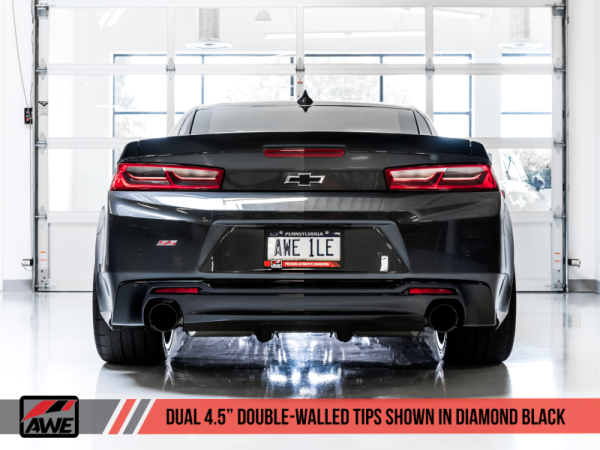 AWE Tuning 16-19 Chevrolet Camaro SS Axle-back Exhaust - Touring Edition (Diamond Black Tips) Online Sale