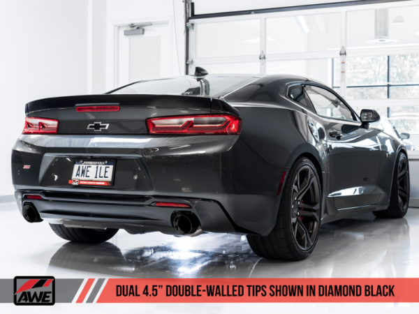 AWE Tuning 16-19 Chevrolet Camaro SS Axle-back Exhaust - Touring Edition (Diamond Black Tips) Online Sale