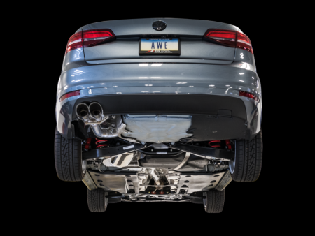 AWE Tuning 09-14 Volkswagen Jetta Mk6 1.4T Track Edition Exhaust - Chrome Silver Tips Online Hot Sale