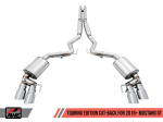 AWE Tuning 2018+ Ford Mustang GT (S550) Cat-back Exhaust - Touring Edition (Quad Chrome Silver Tips) on Sale