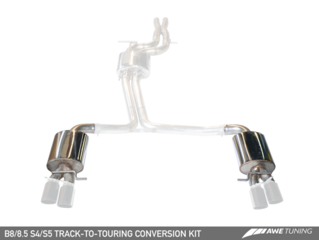 AWE Tuning 10-16 Audi S4 Quattro 3.0T (B8 8.5) Conversion Kit - Track to Touring (90mm Tips) Discount