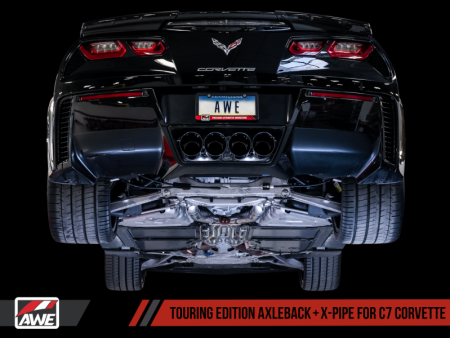 AWE Tuning 14-19 Chevy Corvette C7 Z06 ZR1 Track Edition Axle-Back Exhaust w Black Tips Fashion